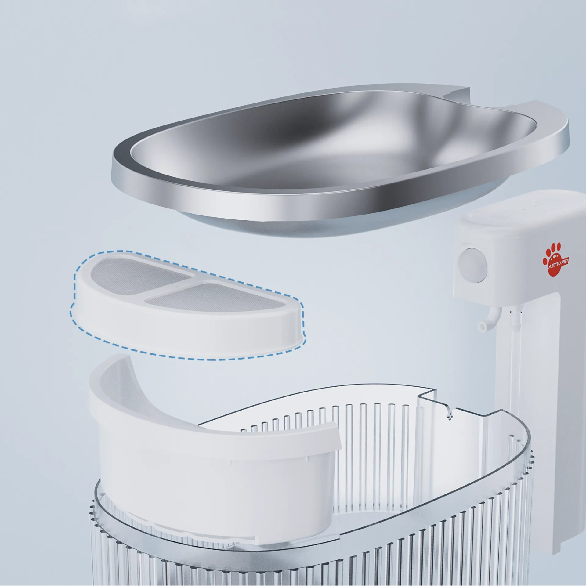 Pisces drinking fountain filter