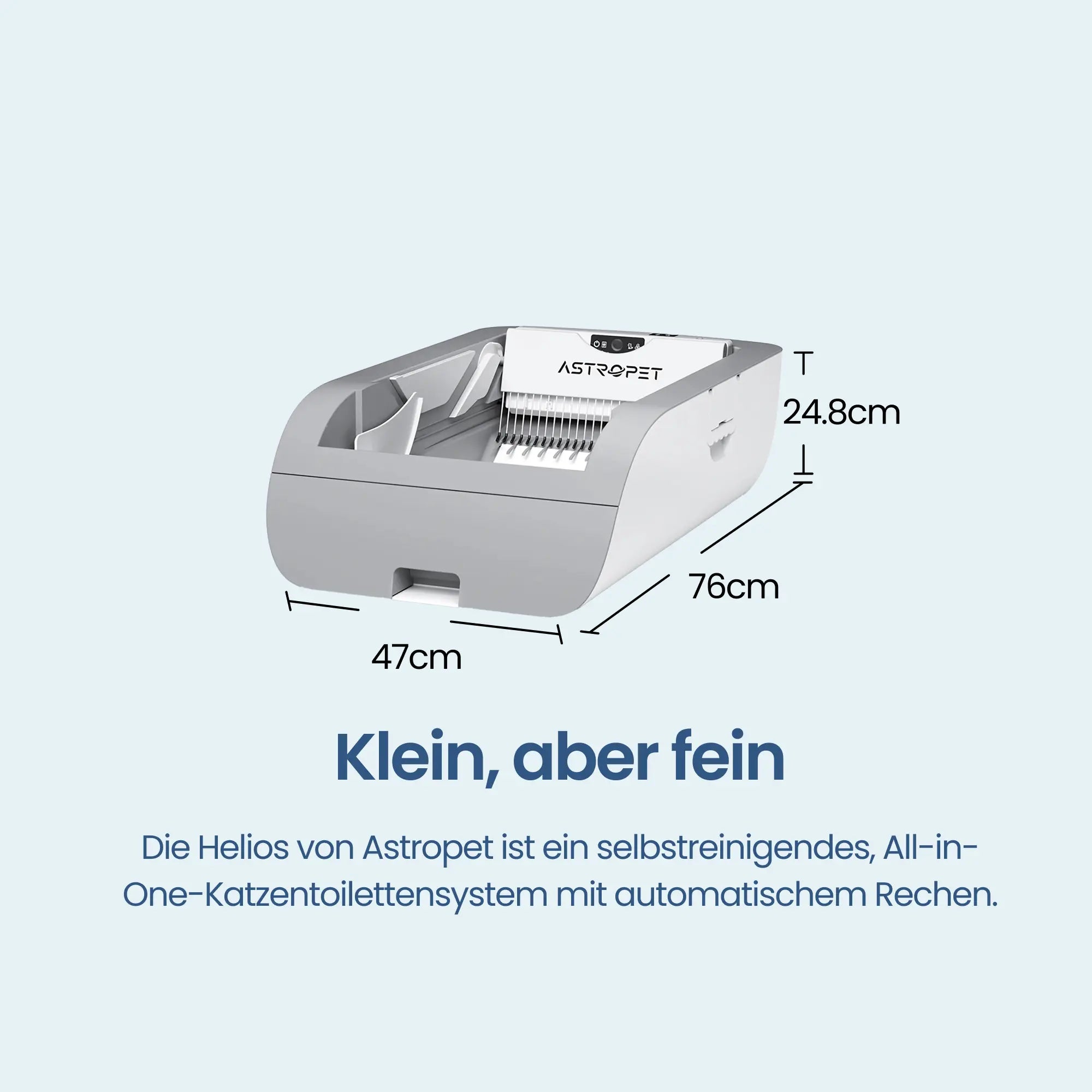 Helios - Selbstreinigende Katzentoilette Tastengesteuert - Max Paket