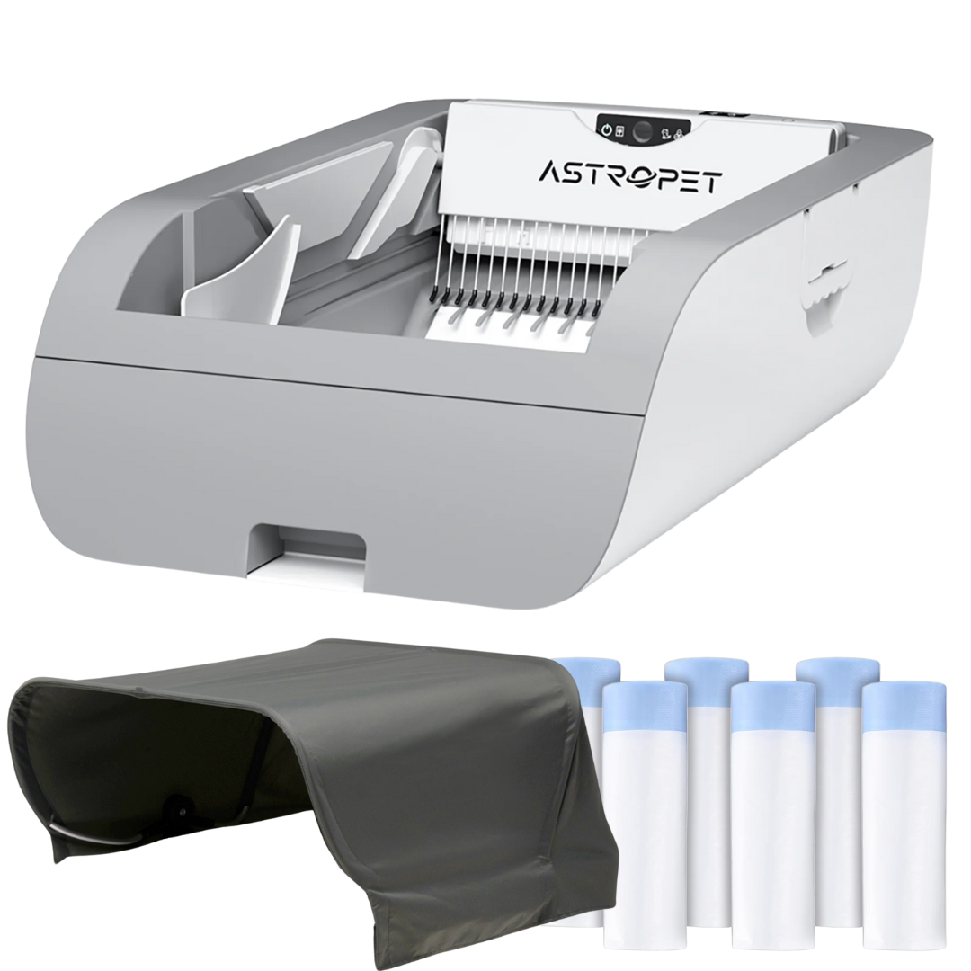 Helios - Selbstreinigende Katzentoilette Tastengesteuert - Max Paket