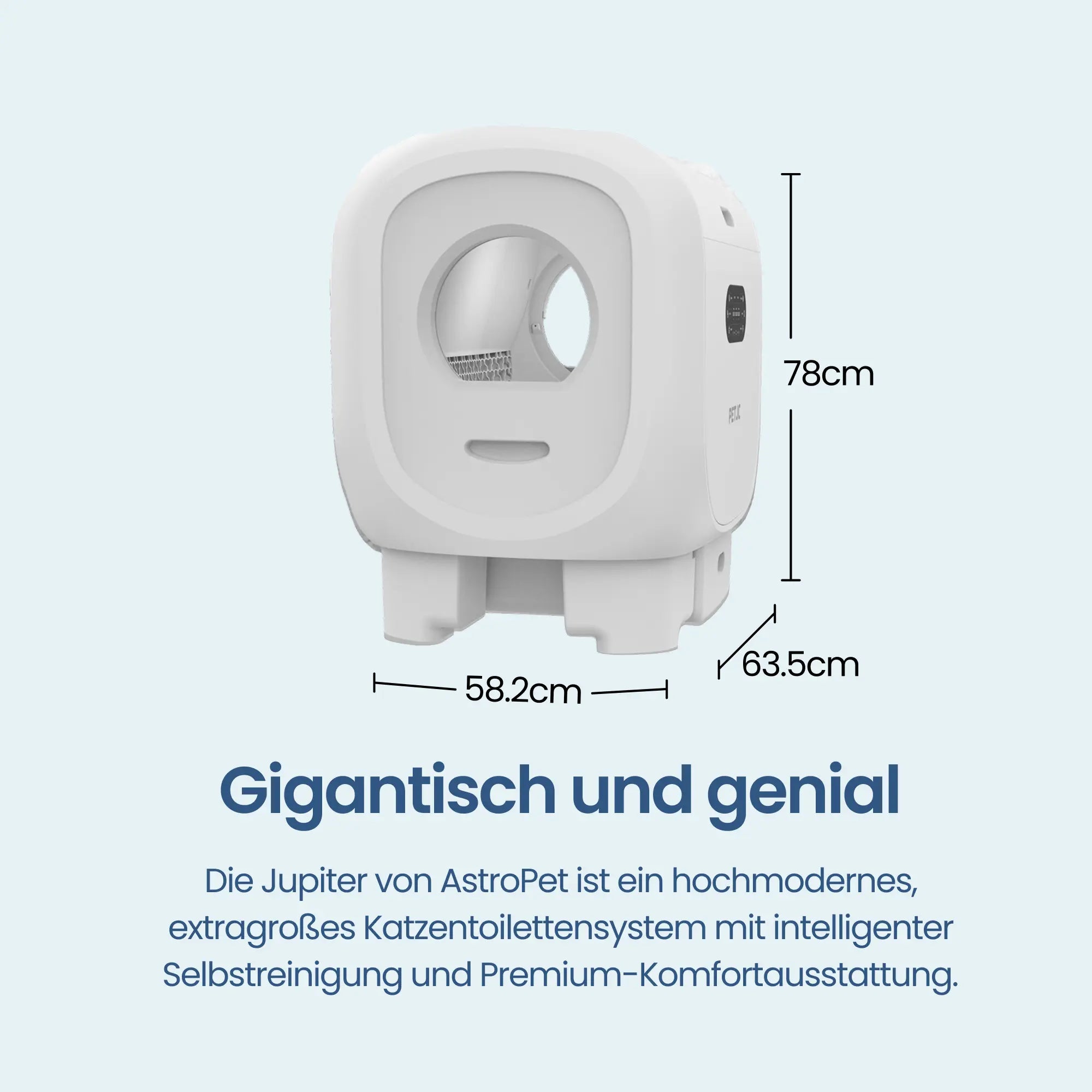 Jupiter Pro - Selbstreinigende Katzentoilette