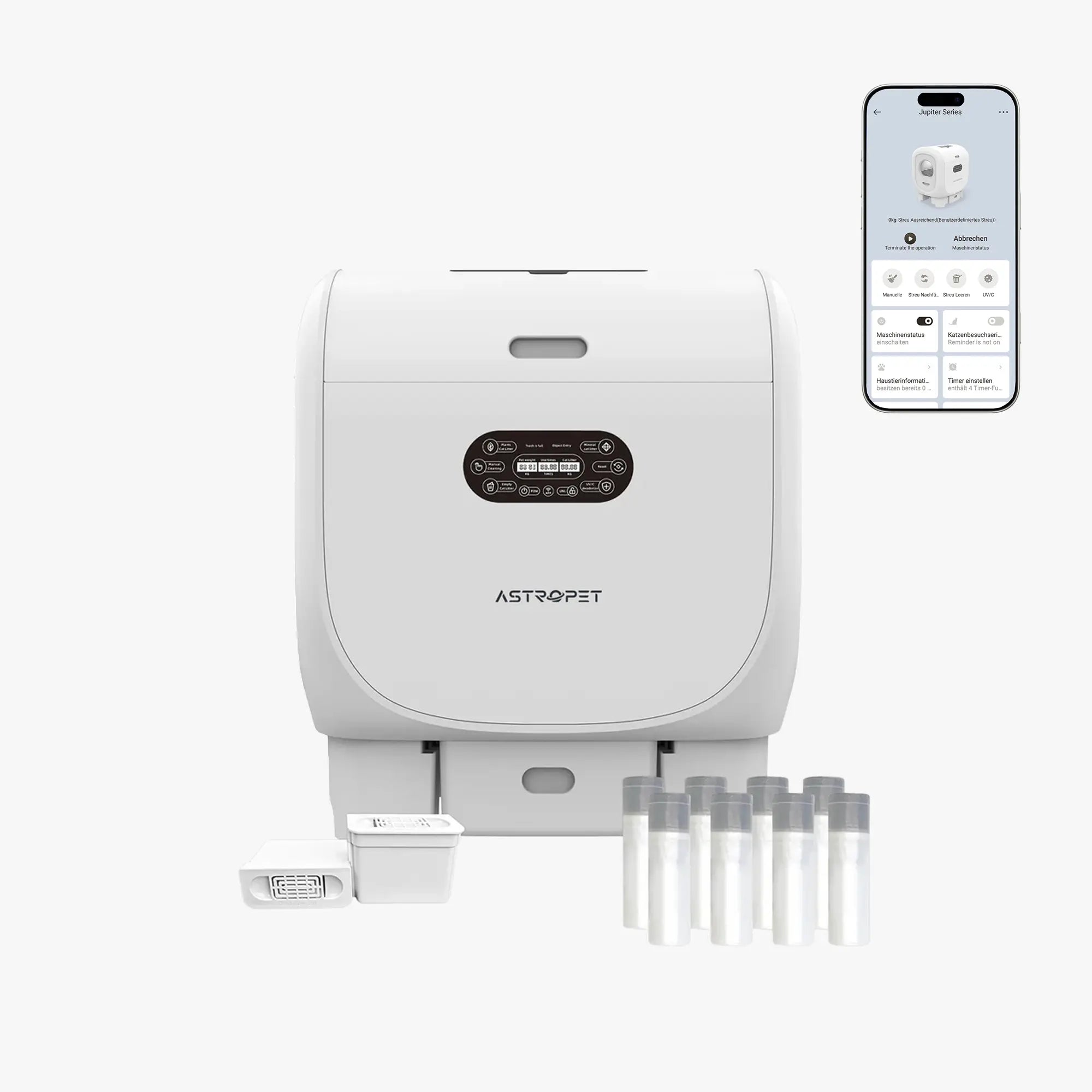 Jupiter Pro - Selbstreinigende Katzentoilette - Plus Paket