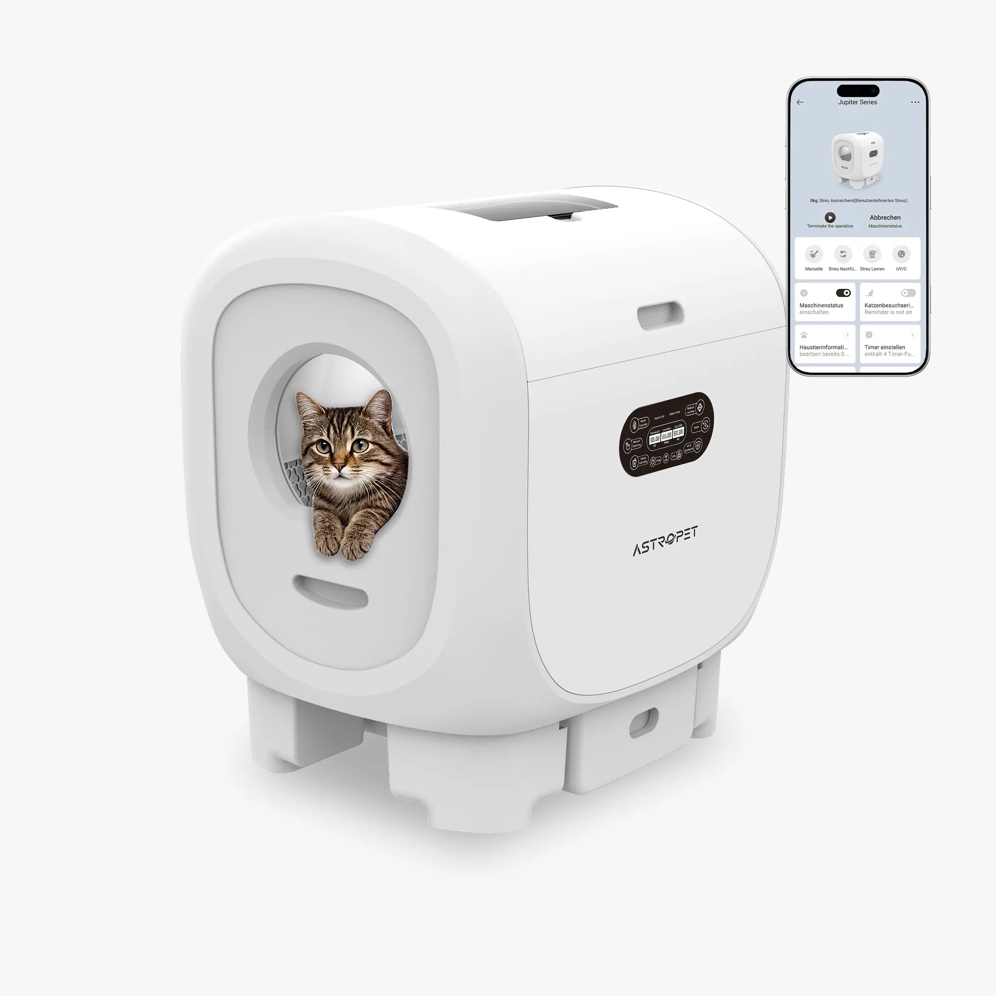 Jupiter Pro - Selbstreinigende Katzentoilette + Smart App