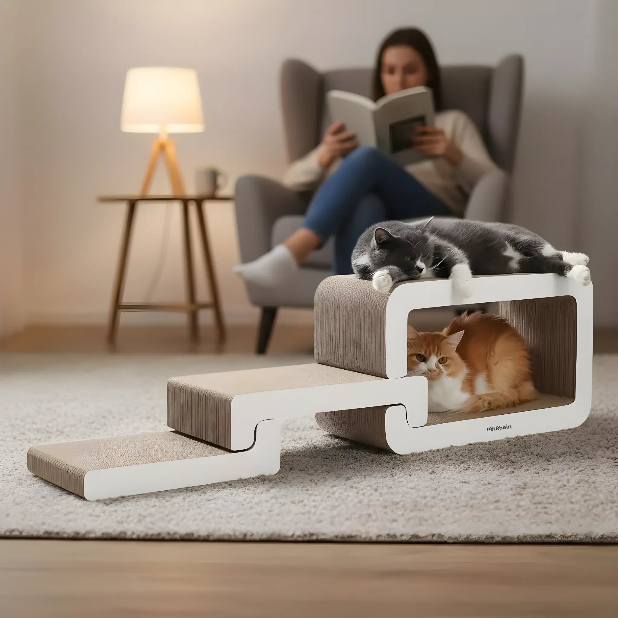 Aura Ridge 3-in-1 Katzenhöhle & Kratzpappe