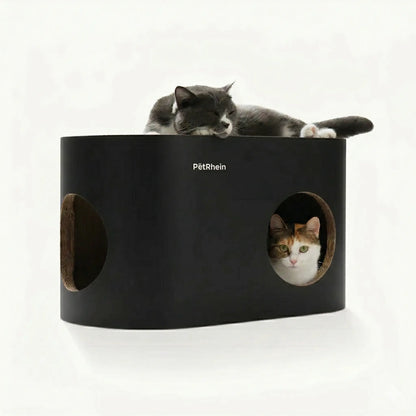 Safari Lodge cat cave with scratching board 