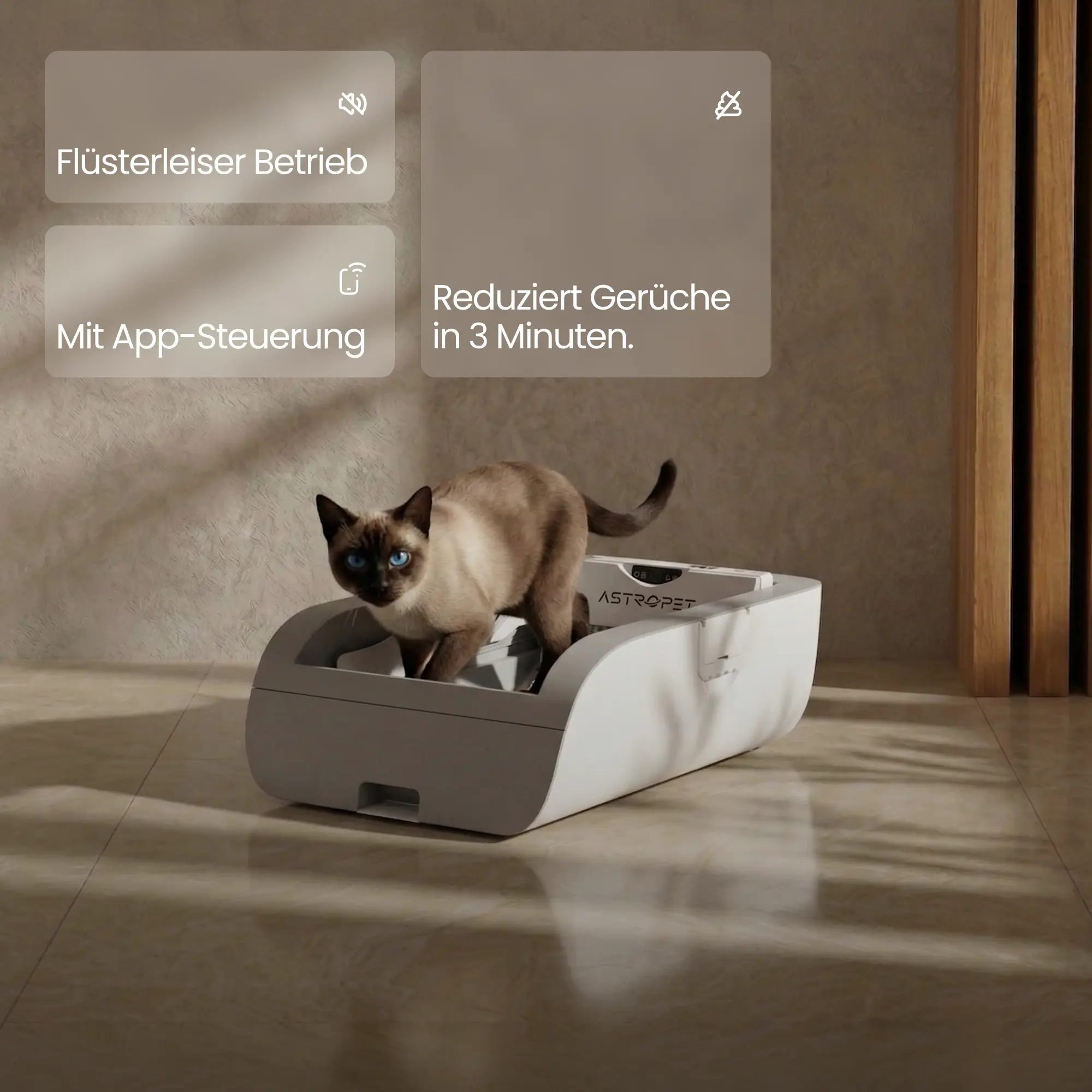 Helios - Self-cleaning Cat toilet + smart app