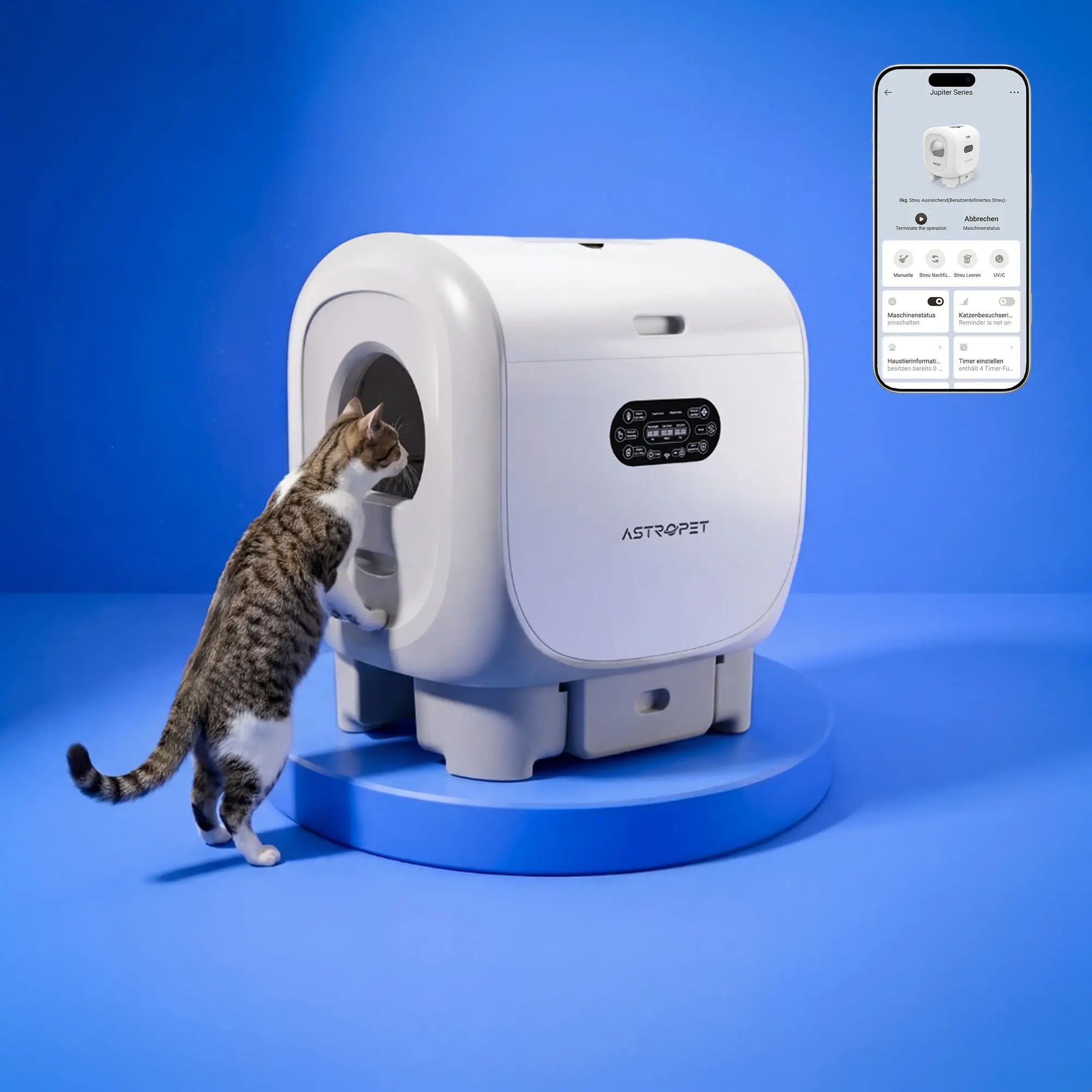 Jupiter Pro - XXL Selbstreinigende Katzentoilette
