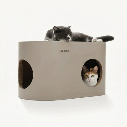 Safari Lodge cat cave with scratching board 