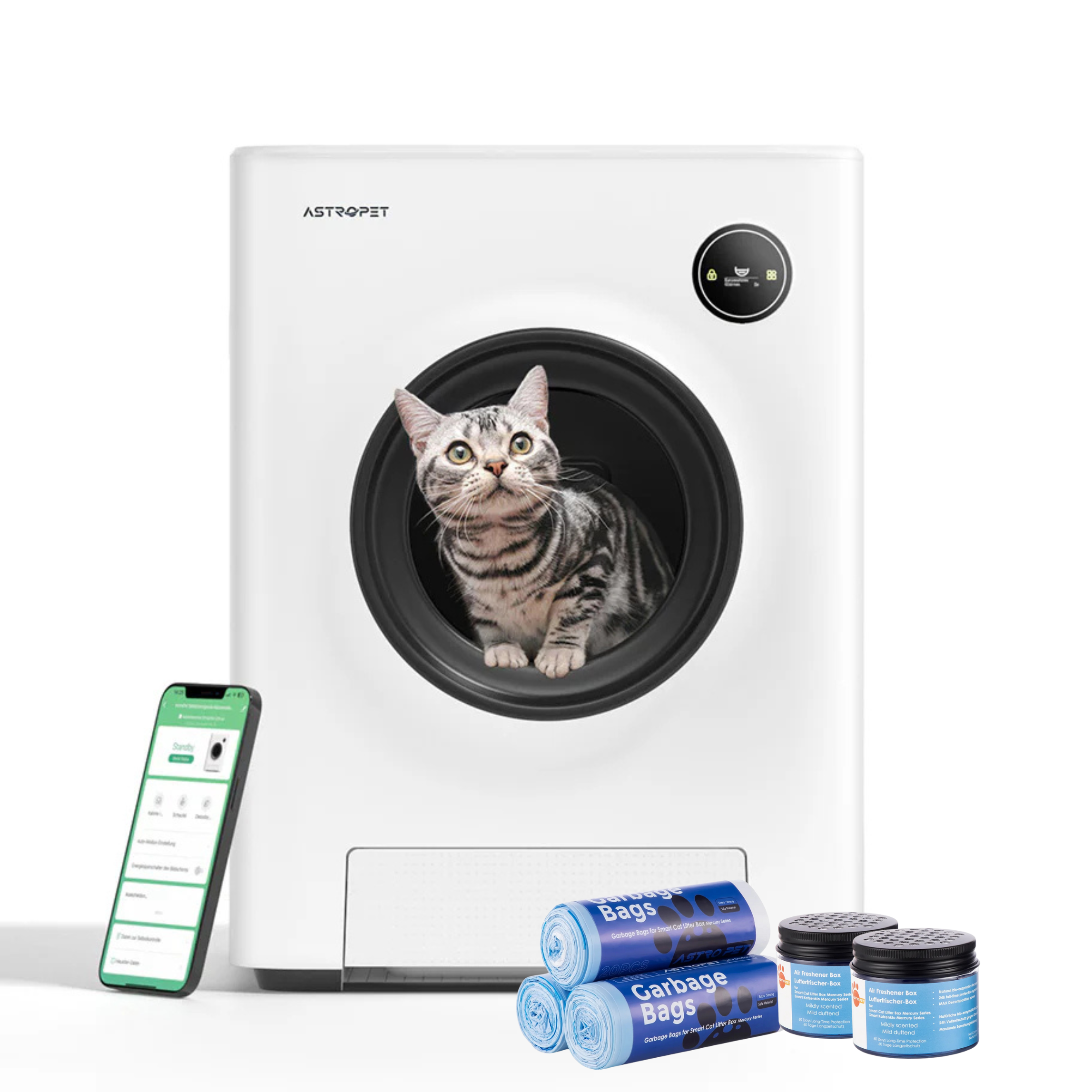 Smart self-cleaning cat litter box Mercury Series 