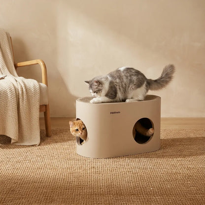 Safari Lodge cat cave with scratching board 