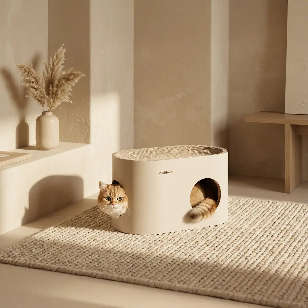 Safari Lodge cat cave with scratching board 