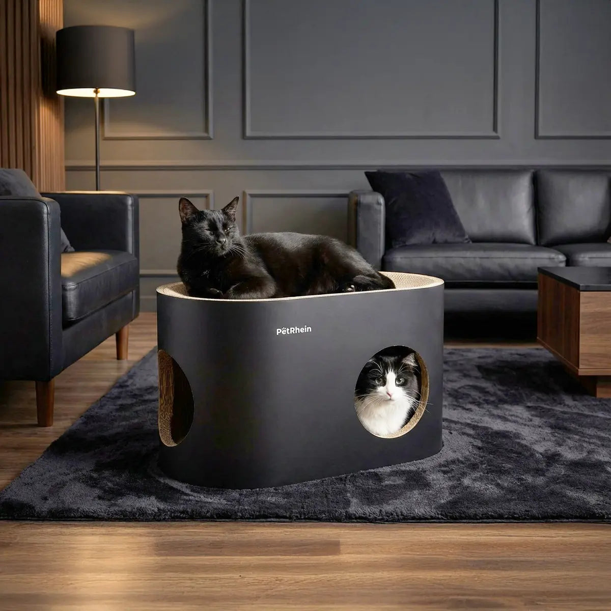 Safari Lodge cat cave with scratching board 